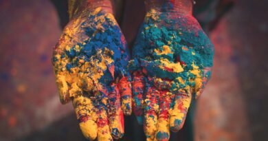 closeup photo of person holding color soils